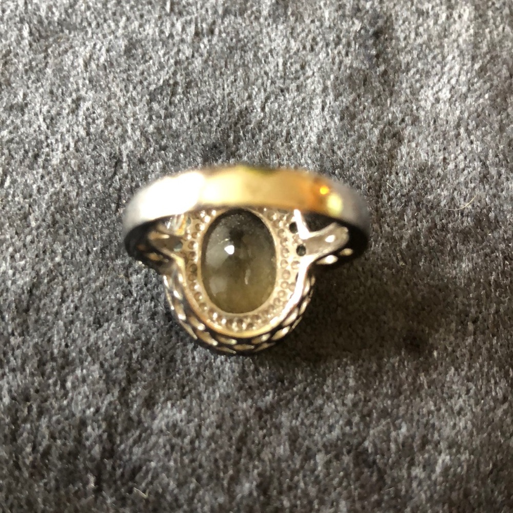 Sterling silver, Peridot, and Topaz Gemstone Ring - Picture 6 of 7